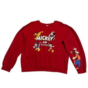 Disney Mickey Mouse and Friends Red Sweatshirt | Size: XL (15-17)